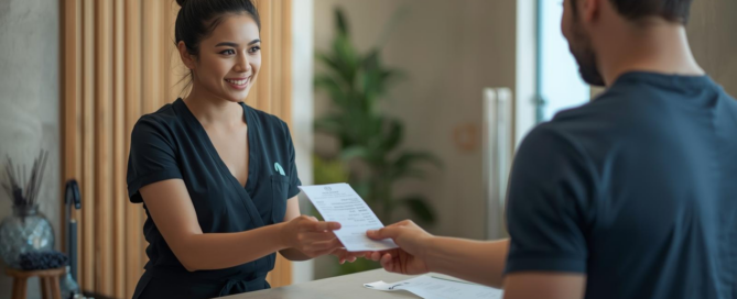 Wellness-Masseur nach fundierter Wellness-Massage-Ausbildung bei professioneller Behandlung in moderner Praxis in Deutschland