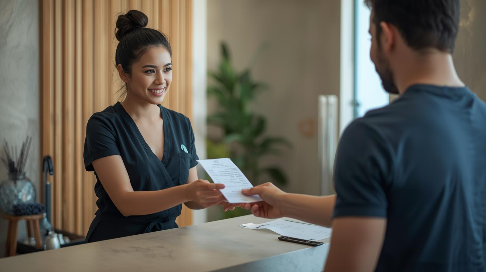 Wellness-Masseur nach fundierter Wellness-Massage-Ausbildung bei professioneller Behandlung in moderner Praxis in Deutschland