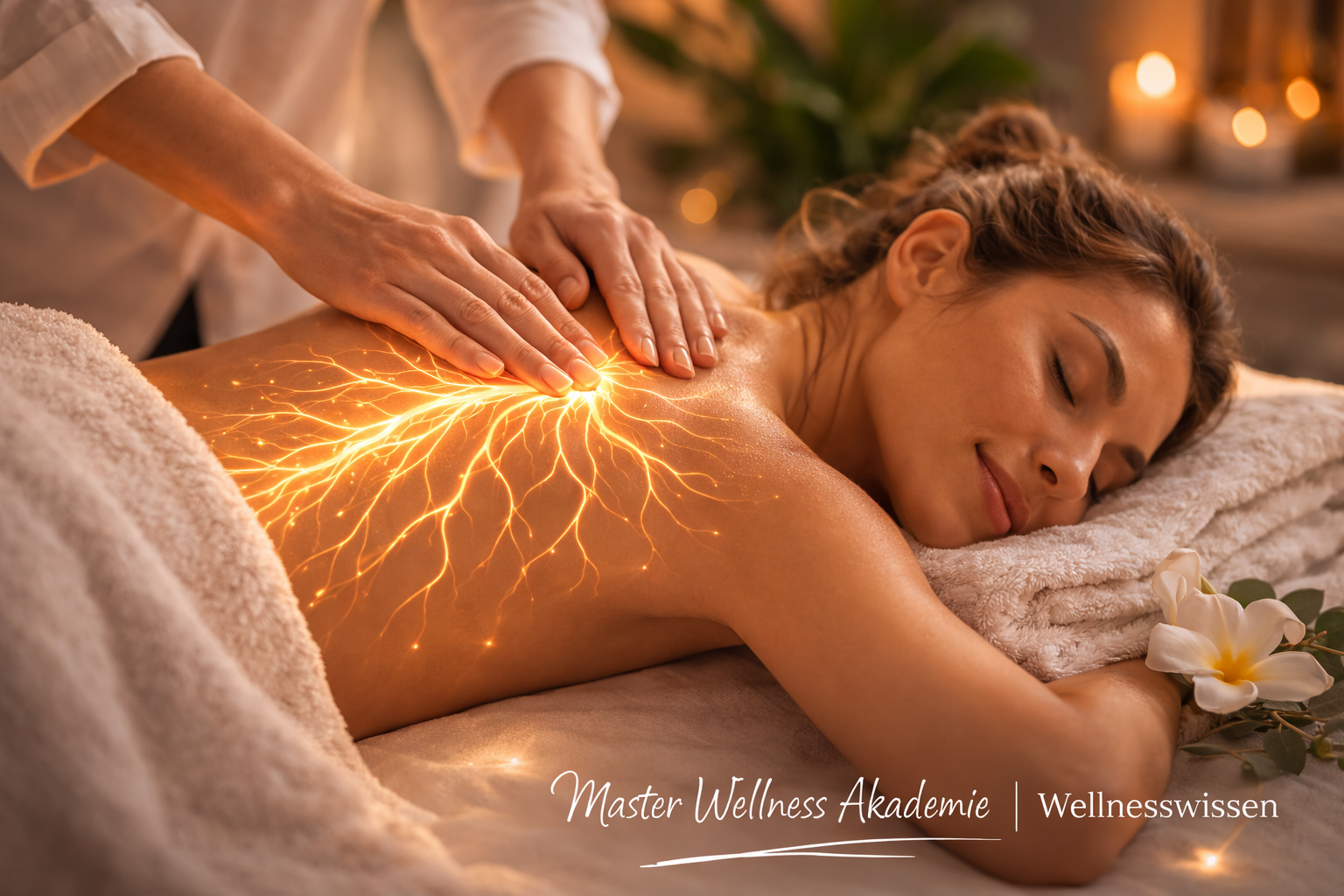 ntspannende Rückenmassage zur Beruhigung des Nervensystems – Teil der Wellnessmassage-Ausbildung an der Master Wellness Akademie